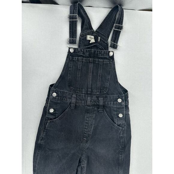 Madewell Straight Leg Overalls Sz XS Lunar Black Normcore Fall Bibs Grunge New - Picture 10 of 16